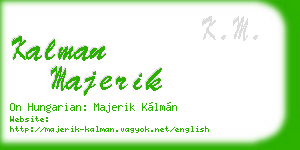 kalman majerik business card